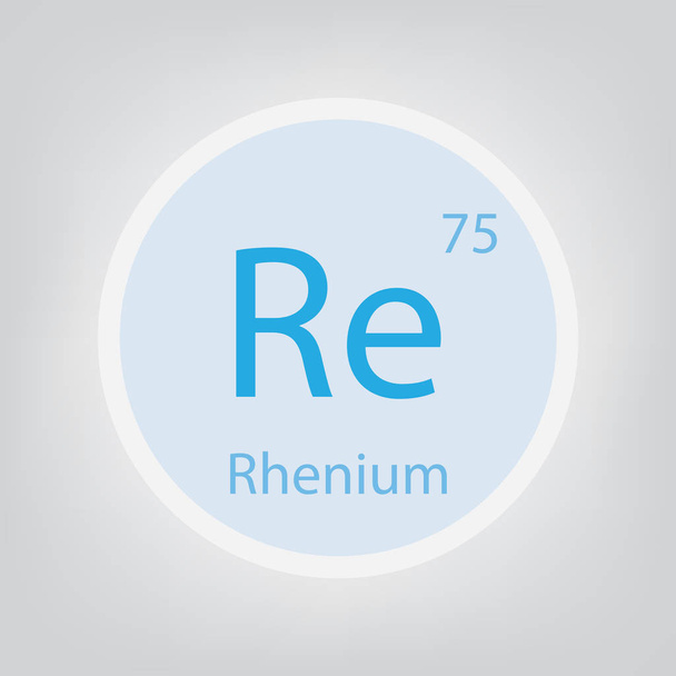 Rénium-Re kémiai elem ikon-vektoros illusztráció - Vektor, kép