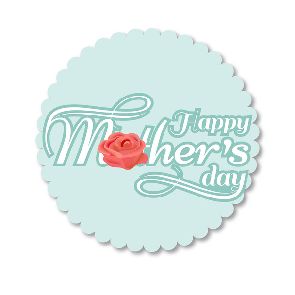 Mothers day typographic design with light background vector - Вектор, зображення