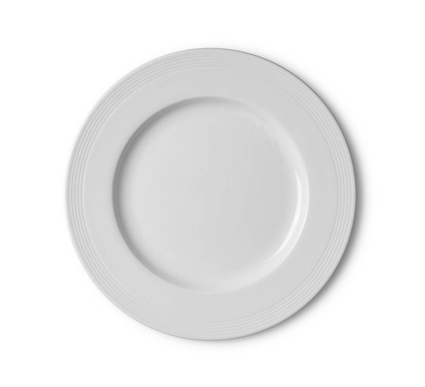 piatto in ceramica bianca su sfondo bianco - Foto, immagini