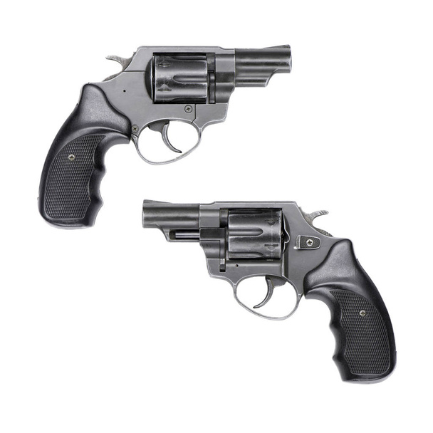 police revolver isolated on white background - Photo, Image