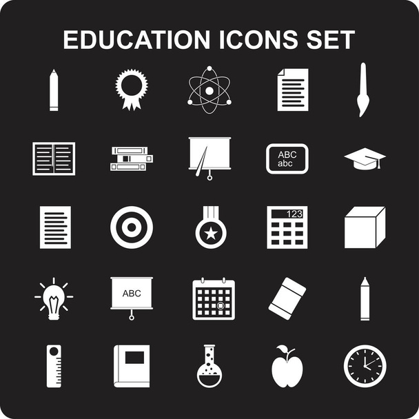 Education icon set vector  - Vector, Image