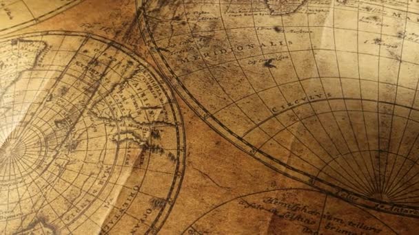 Primer plano de un mapa antiguo vintage
  - Metraje, vídeo