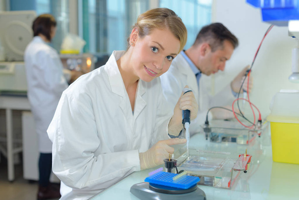 portrait of scientist working at the laboratory - Foto, imagen