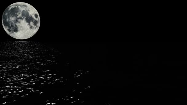 Σεληνόφως διαδρομή πάνω από τη θάλασσα - Πλάνα, βίντεο