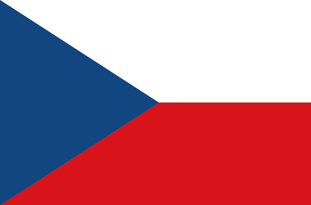 Государственный флаг Чешской Республики, официальный флаг Чешской республики четкие цвета, истинный цвет
 - Вектор,изображение