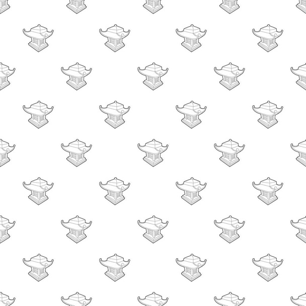 Asian pagoda pattern vector seamless - Вектор,изображение