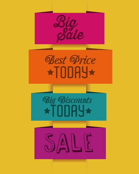 Big Sale Icons and Labels - Wektor, obraz