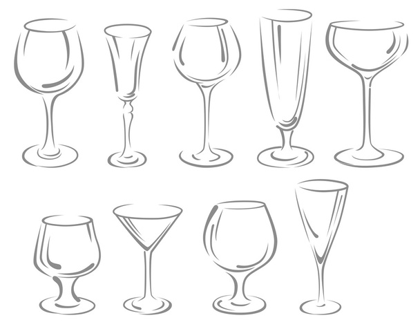 alkohol brýle - Vektor, obrázek