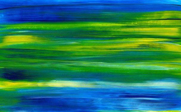 Abstract acrylic painting for use as background, texture, design element. Modern art with brush stroke texture - Zdjęcie, obraz