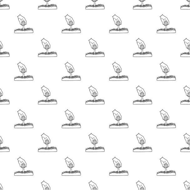 Golf ball pattern vector seamless repeating for any web design - Vector, imagen