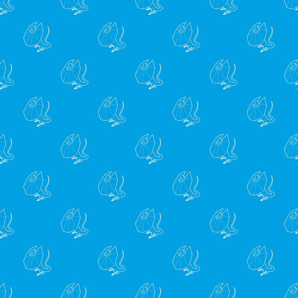 Frill necked lizard pattern vector seamless blue - Vector, afbeelding