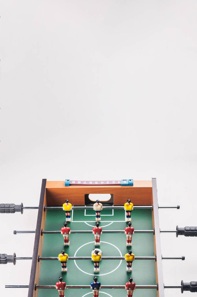 Mini table football foosball soccer with players and ball. isolated. - Foto, Imagem