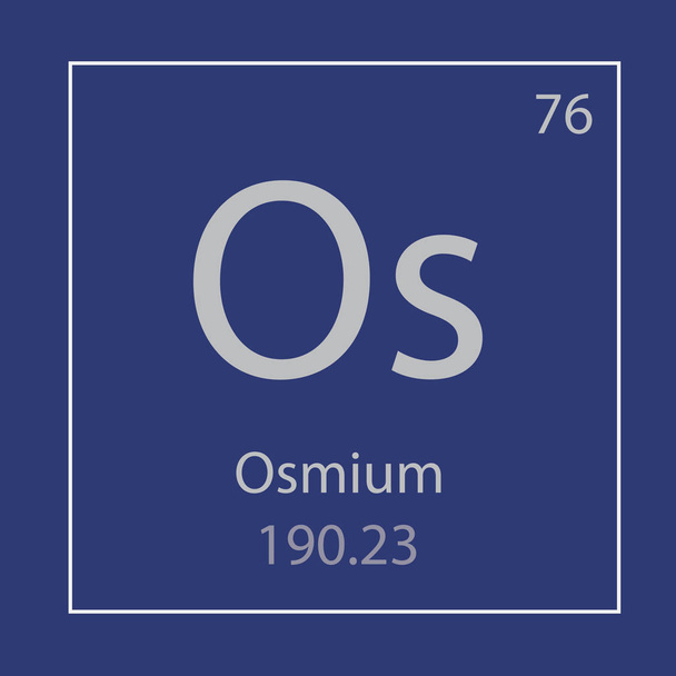 Osmium Os chemický prvek ikonu vektorové ilustrace - Vektor, obrázek