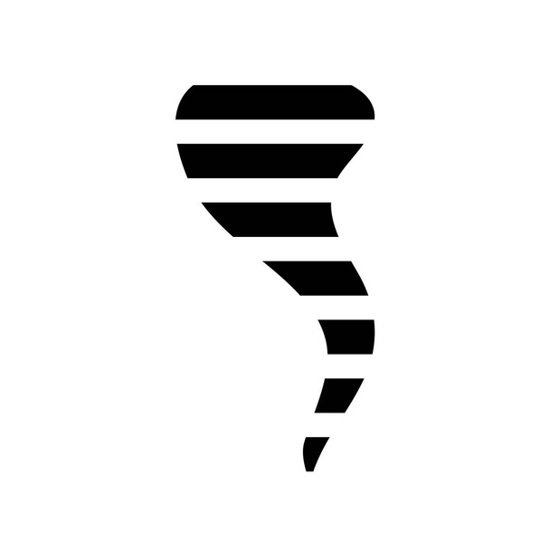vektorové ikony tornádo, cyclone, hurikán konstrukce izolované na bílém - Vektor, obrázek