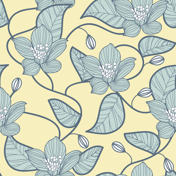 Seamless floral texture - Вектор,изображение