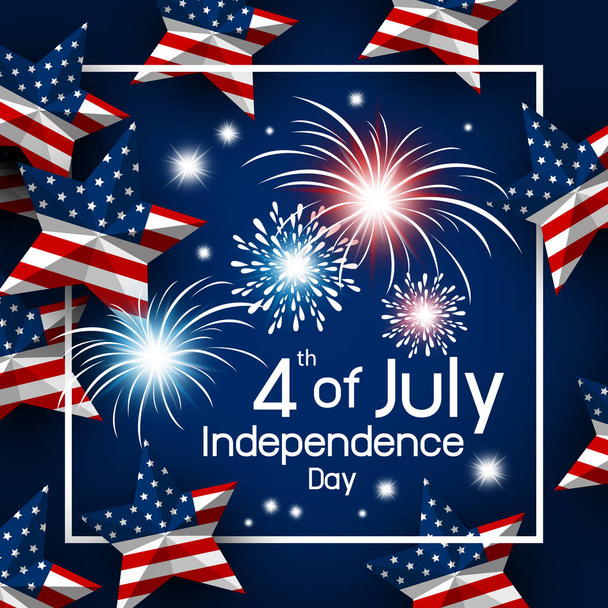 米国 7 月幸せな独立記念日ベクトル図の第 4 回 - ベクター画像