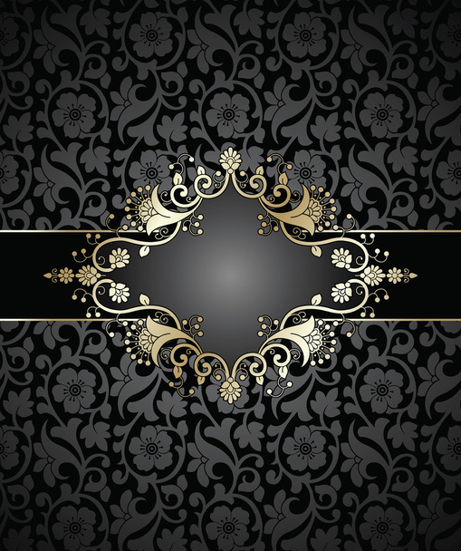 Royal floral note book Cover-Banner - Vector, Image