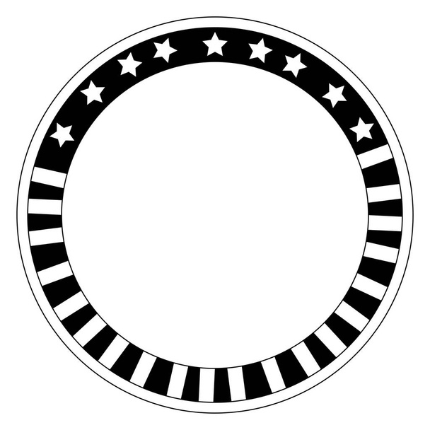 Изолированная монохромная американская эмблема
 - Вектор,изображение