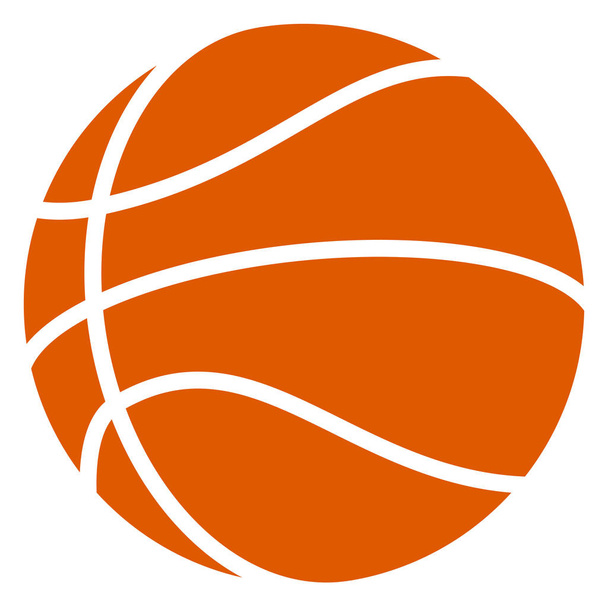 Ilustración de la pelota de baloncesto de silueta
 - Vector, Imagen
