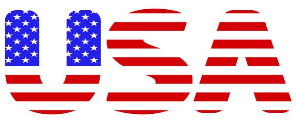 Ilustração da bandeira dos EUA na abreviatura
 - Vetor, Imagem