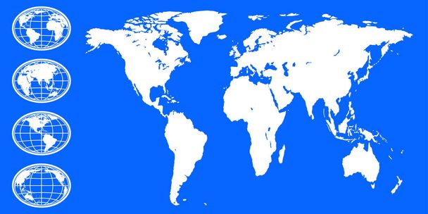 Ilustração do conjunto abstrato do globo e do mapa do mundo. Elementos desta imagem fornecidos pela NASA
. - Vetor, Imagem