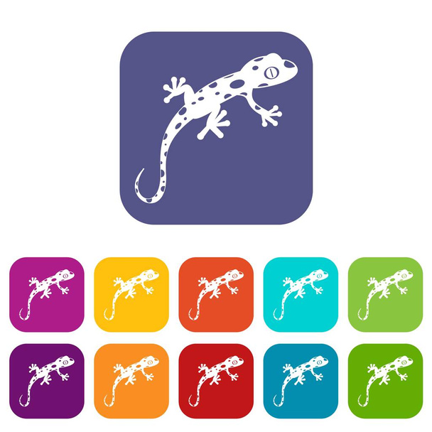 Chameleon icons set - Vector, Image