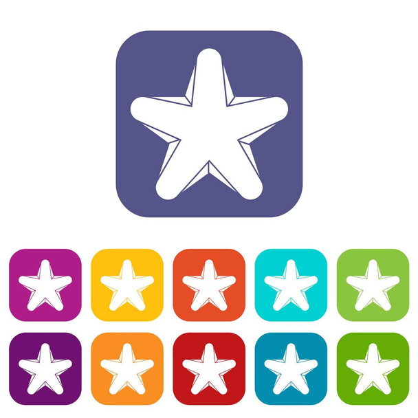 Star icons set - Vector, Image