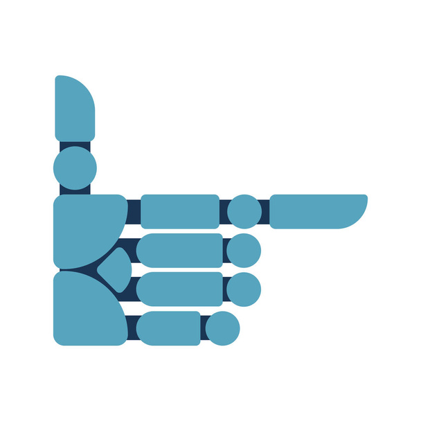 Pointing Cyborg Hand. Robot hand thumb forward. Vector illustration - Vector, Image