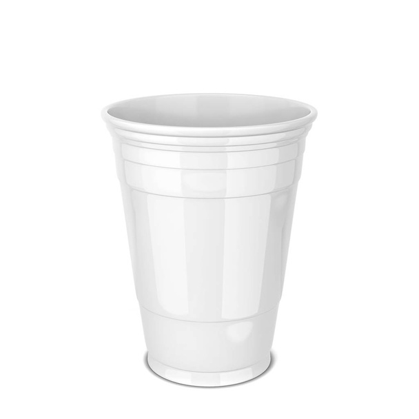 Plastic party cup. 3d illustration isolated on white background  - Valokuva, kuva