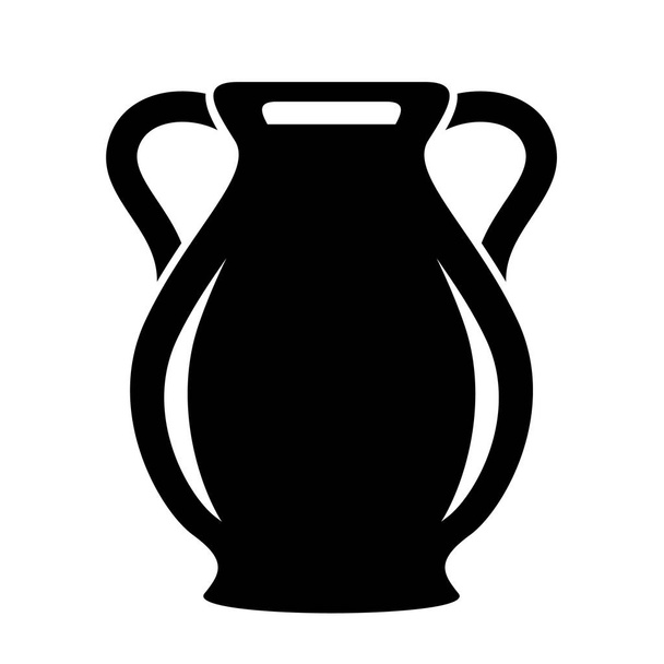Kruik voor melk of water jerrycan. Eenvoudige icoon van werper logo vectorillustratie voor het web of print ontwerp. - Vector, afbeelding