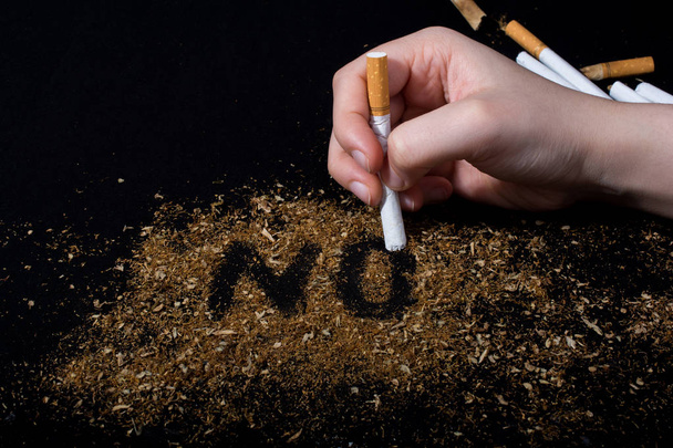 Всесвітній день без тютюну постер для того, щоб сказати "ні". - Фото, зображення