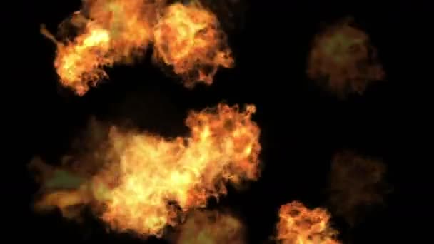 4 k Hot ogień płonący tło, streszczenie potężnej eksplozji cząstek dymu energii fajerwerk. - Materiał filmowy, wideo