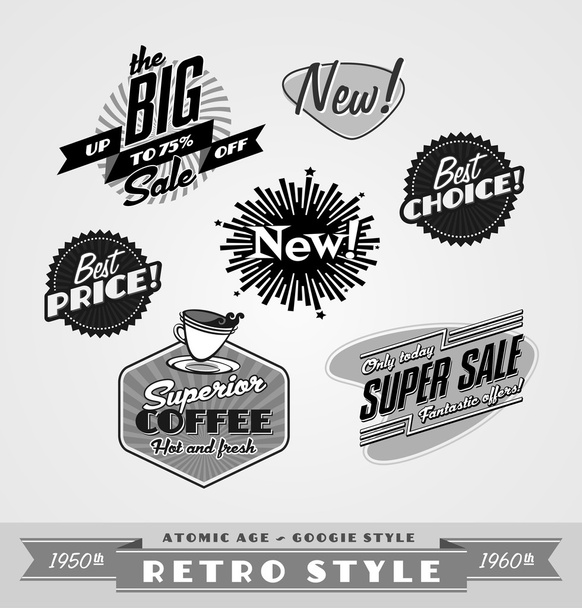 Vintage and retro labels, logo - Vector, Image