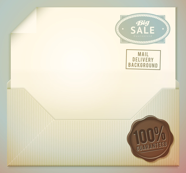 vintae envelope - Vector, imagen