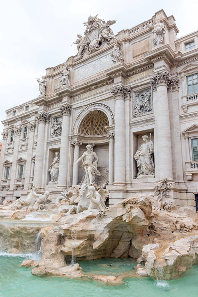 Overall view of the Trevi Fountain in Rome. Italy.  - Photo, image