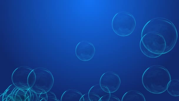 4 k abstraktní 3d bubliny puchýře míč koule prostoru korálek šperky pearl částic design technologie umění pozadí. - Záběry, video