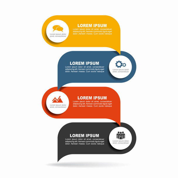 Infographic design template with place for your text. Vector illustration. - ベクター画像