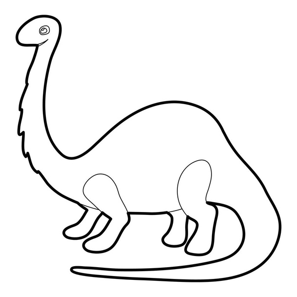 Apatosaurus dinosaur icon outline - Vetor, Imagem
