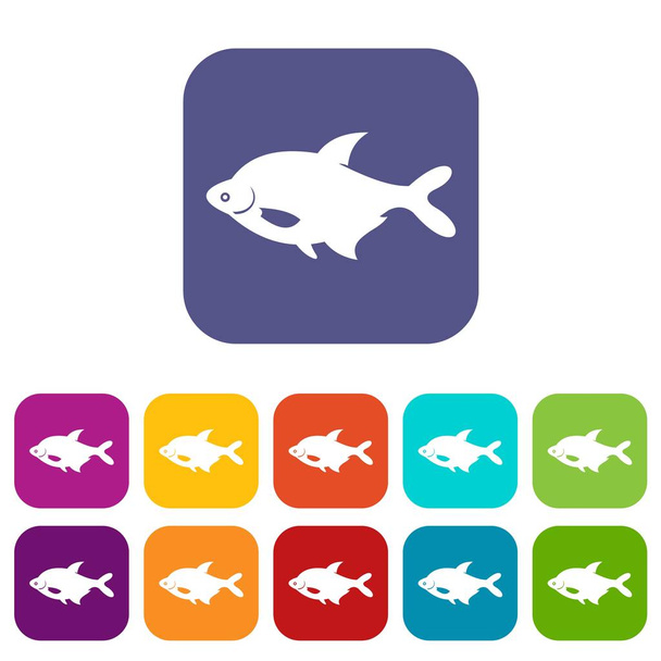 Fish icons set - Vetor, Imagem