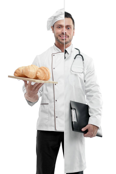 Comparison of doctor and chefs outlook. - 写真・画像