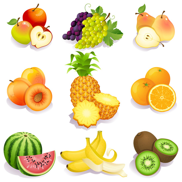 vruchten - Vector, afbeelding