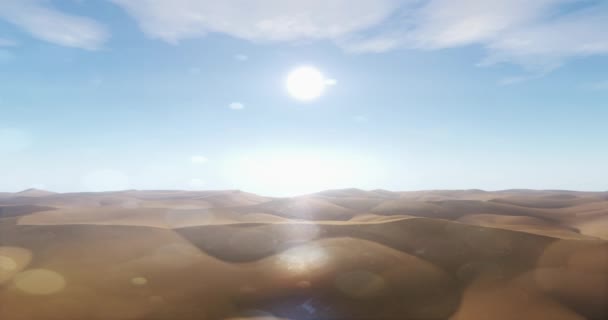 4k fliegen über die Wüste & Sanddünen. - Filmmaterial, Video