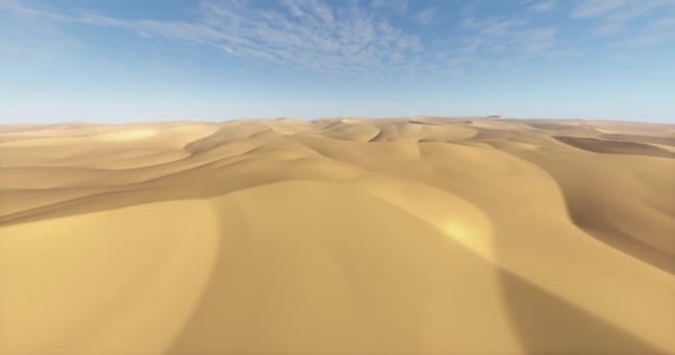 4k fliegen über die Wüste & Sanddünen. - Filmmaterial, Video