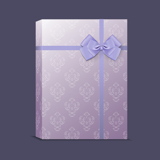 Vector gift box with ribbon and bow - Vector, Image