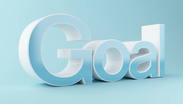 3d illustration. Business goal text. Success concept. - Фото, зображення