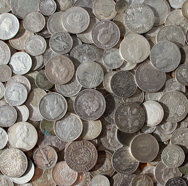 starożytne monety srebrne - Zdjęcie, obraz