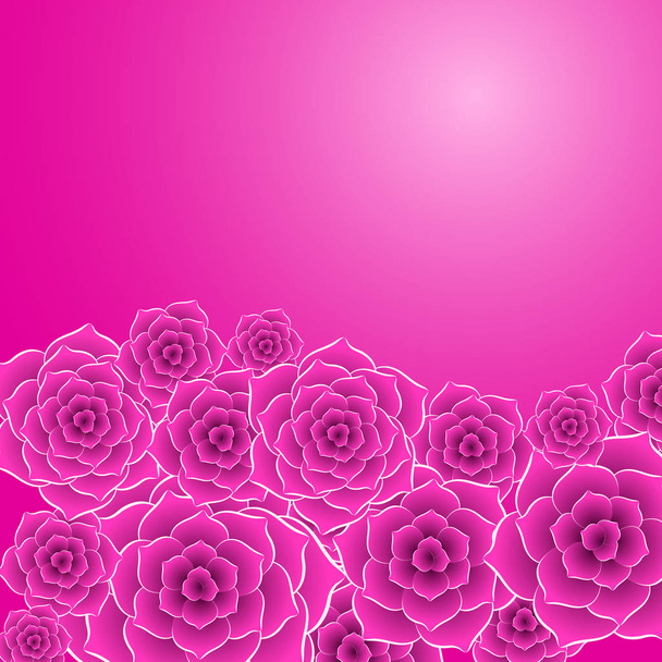 Beautiful purple rose flower background - Vector, imagen