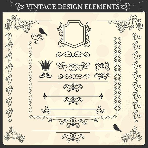 Set di ornamenti vintage. Illustrazione vettoriale
 - Vettoriali, immagini