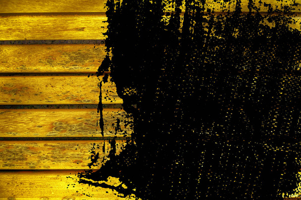 Grunge Ultra žluté dřevěné lavice prkno textura pro webové stránky nebo mobilní zařízení, designový prvek - Fotografie, Obrázek
