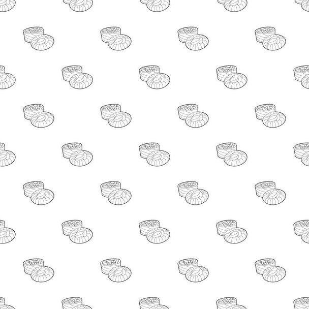 Coffee beans pattern vector seamless - Vektor, Bild